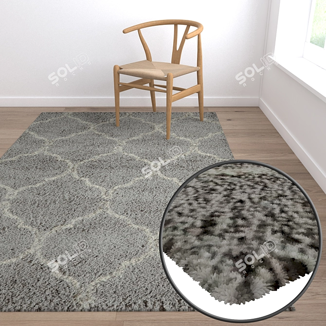 Luxury Set of High-Quality Carpets 3D model image 5