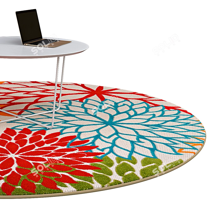 Elegant Circle Rugs | No. 045 3D model image 2