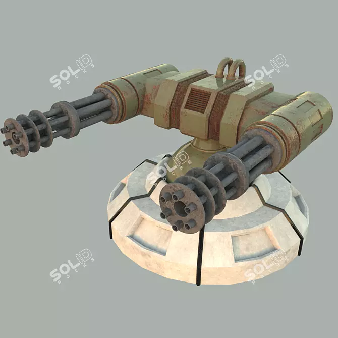 Gatling Turret: Ultimate Firepower 3D model image 1