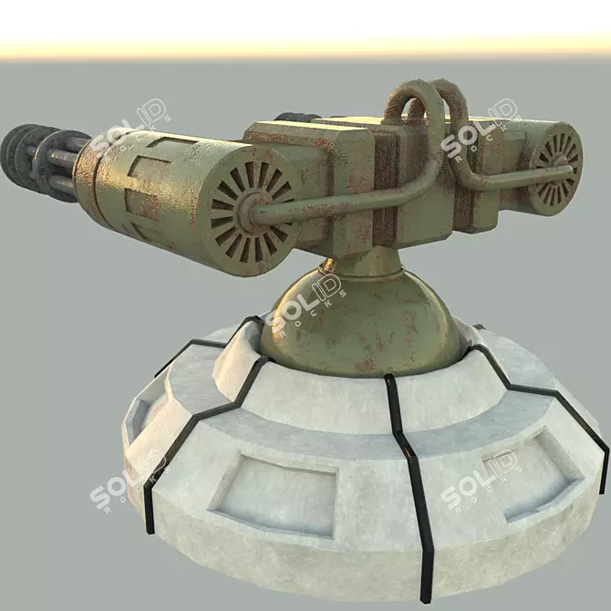 Gatling Turret: Ultimate Firepower 3D model image 2