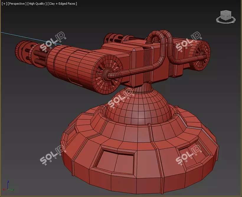 Gatling Turret: Ultimate Firepower 3D model image 4