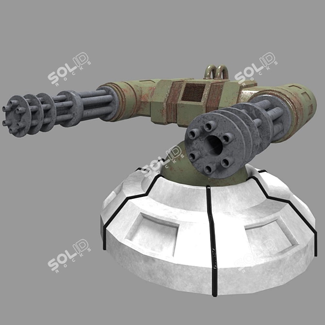 Gatling Turret: Ultimate Firepower 3D model image 6