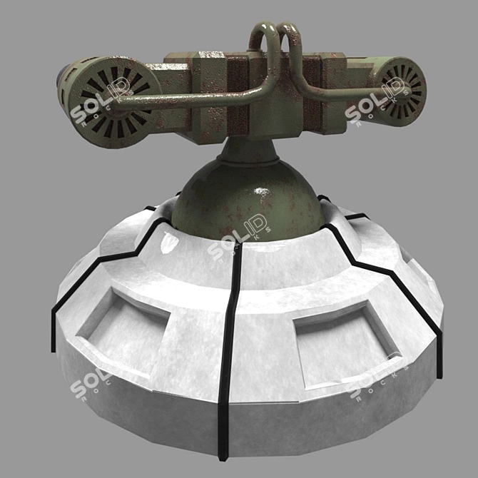 Gatling Turret: Ultimate Firepower 3D model image 8