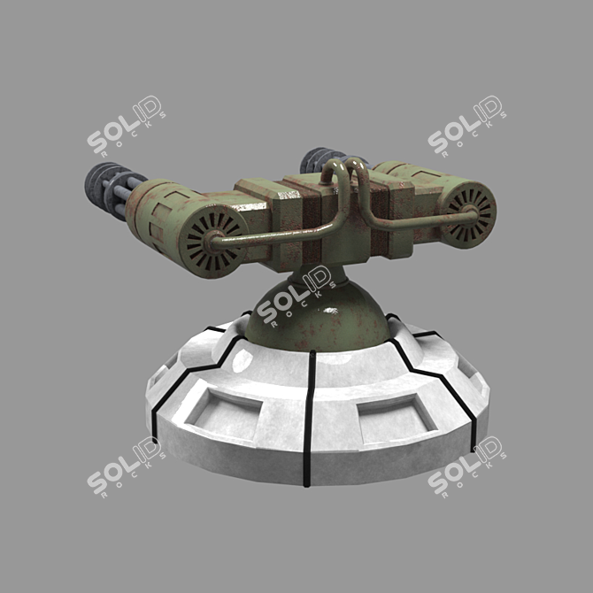 Gatling Turret: Ultimate Firepower 3D model image 12