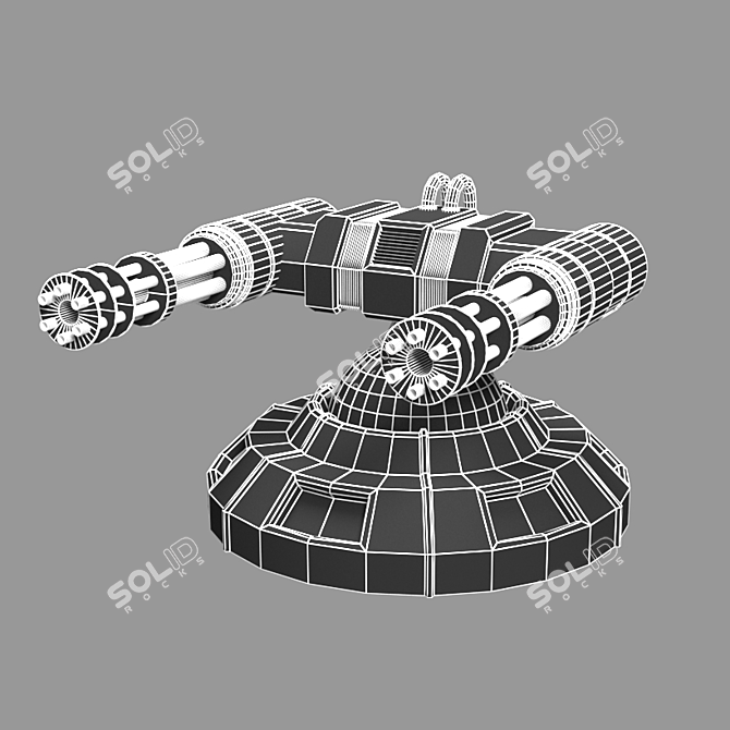 Gatling Turret: Ultimate Firepower 3D model image 13