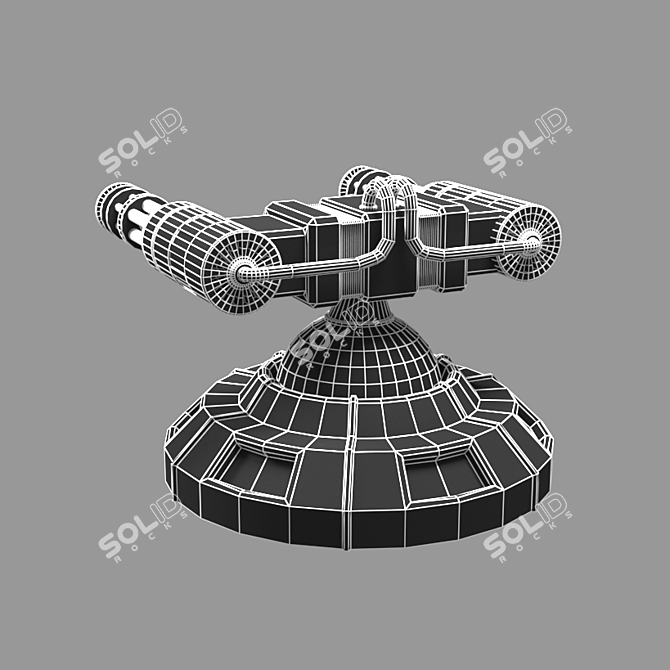 Gatling Turret: Ultimate Firepower 3D model image 14