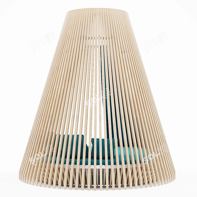 Ethimo Hut Lounge Bed: Luxurious Outdoor Oasis 3D model image 2