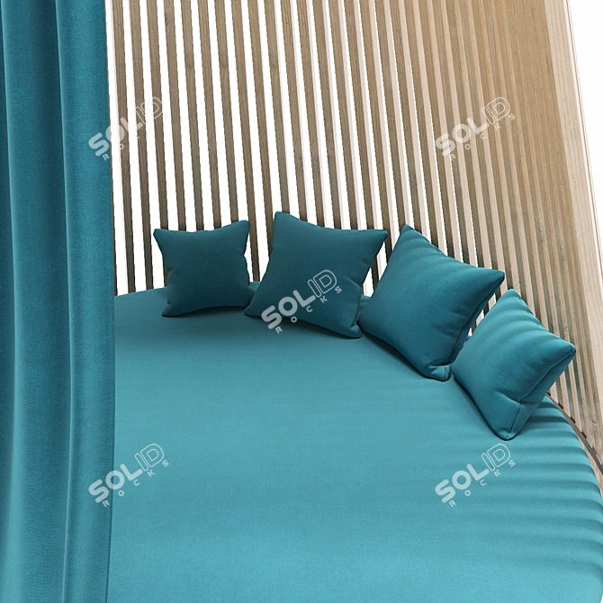 Ethimo Hut Lounge Bed: Luxurious Outdoor Oasis 3D model image 3