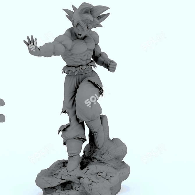 Goku STL 3D Model Lamp 3D model image 4