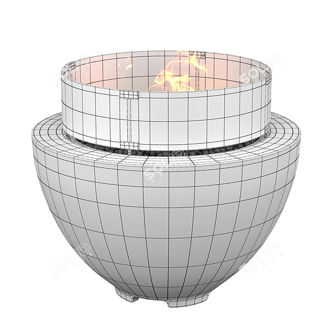 Wyfair Cove Concrete Fire Pit 3D model image 3