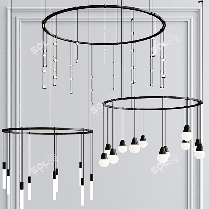 Sonneman Suspenders Pendant Lights 3D model image 1