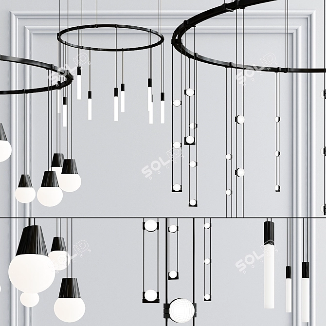 Sonneman Suspenders Pendant Lights 3D model image 2