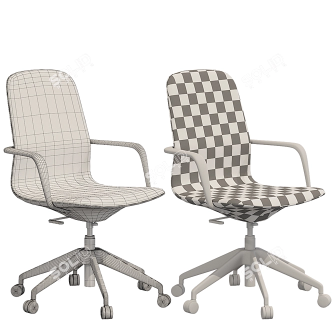 Ergonomic Office Chair: LANGFJALL 3D model image 3