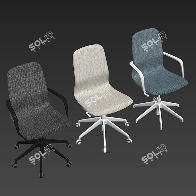 Ergonomic Office Chair: LANGFJALL 3D model image 4