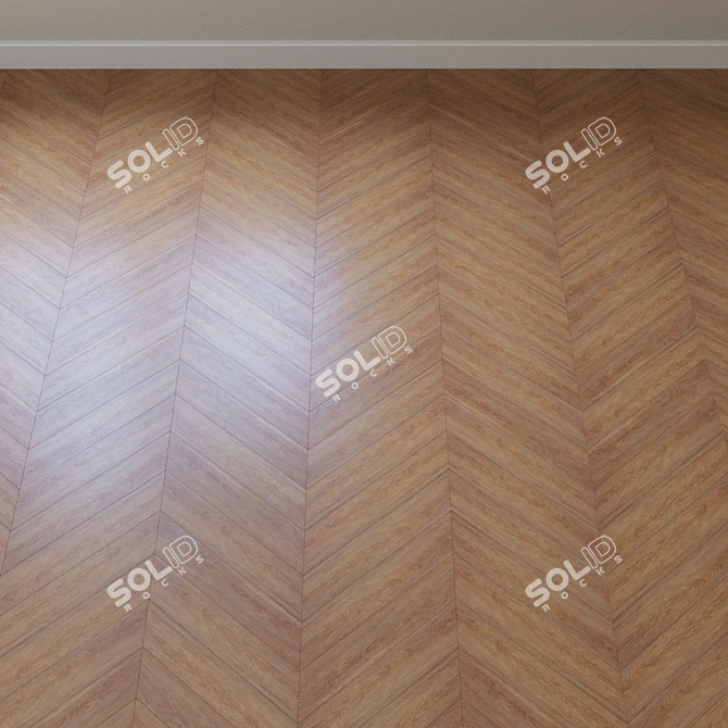 French Chevron AquaFloor Classic Vinyl Laminate 3D model image 3