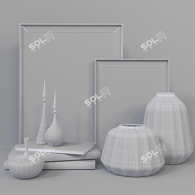 Elegant Vray Decorative Set 3D model image 2