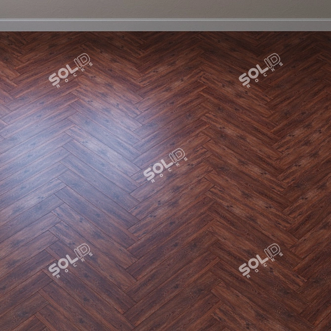 French Pine Chevron Vinyl Laminate 3D model image 3