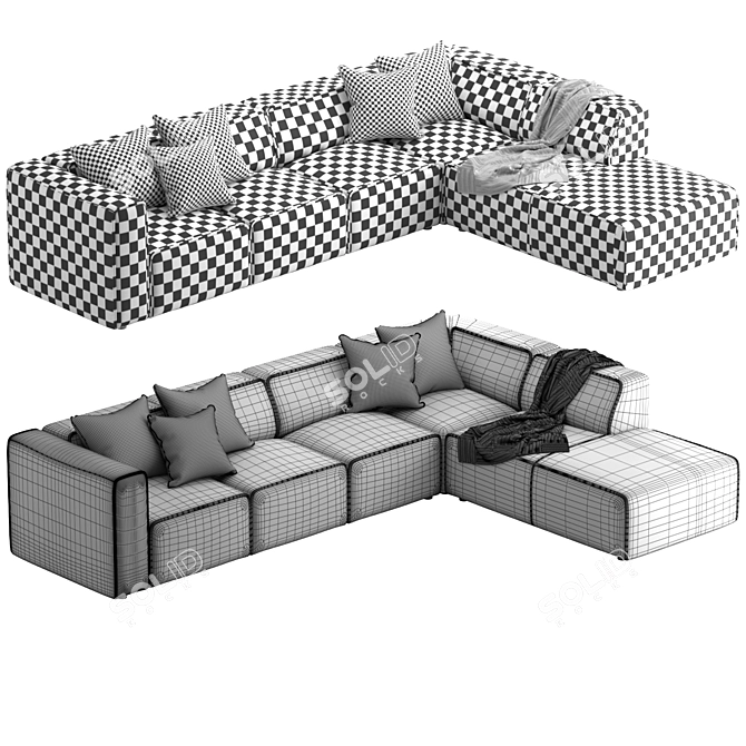 Carmo Corner Sofa: Modern & Spacious 3D model image 4