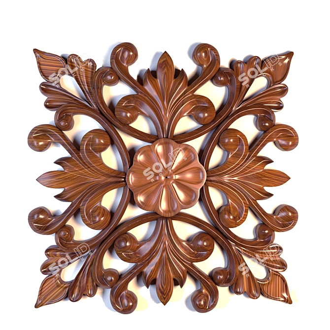 Elegant Decorative Ornament 3D model image 1