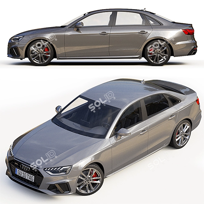 2020 Audi A4 S-Line Sedan: Unleash Power and Style 3D model image 3