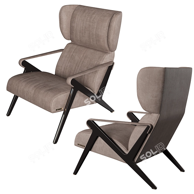 Luxury Leather Armchair: Visionnaire Imagine 3D model image 3