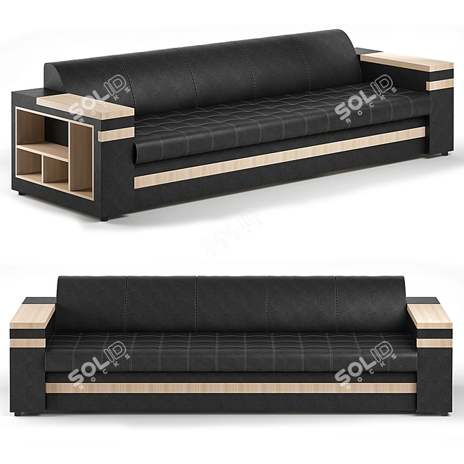 Ritis Straight Sofa: Sleek and Stylish 3D model image 1