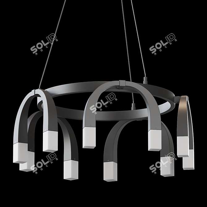 KLER LED Ring Chandelier 3D model image 2