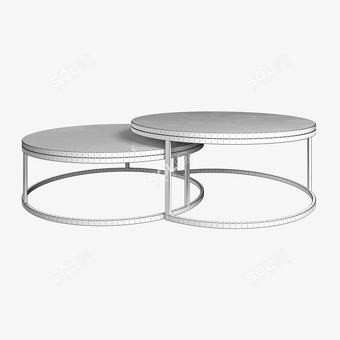 Modern Marble Coffee Table 3D model image 3