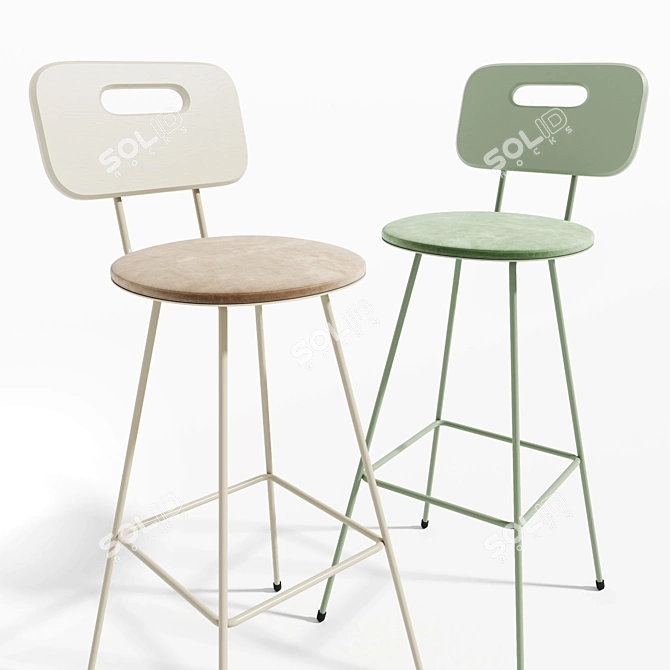 Delo Design Norm Bar Stool 3D model image 2