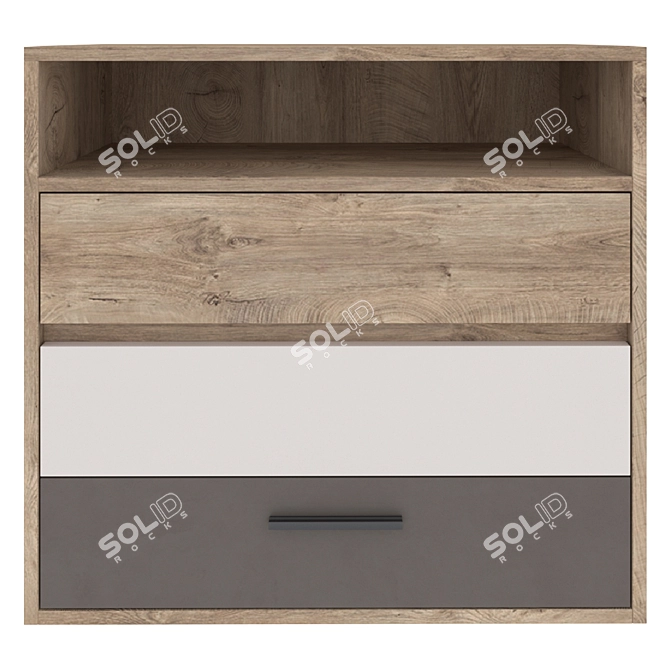 Mito MI 4 Endgrain Oak Chest 3D model image 1