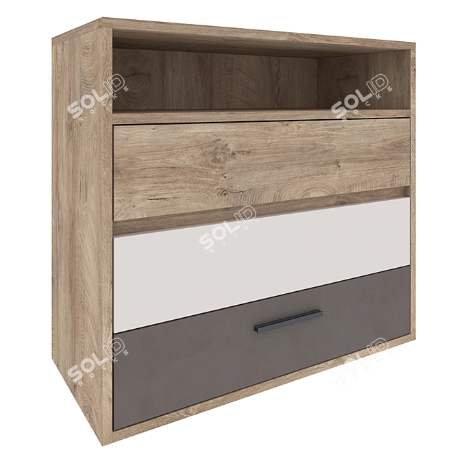 Mito MI 4 Endgrain Oak Chest 3D model image 3