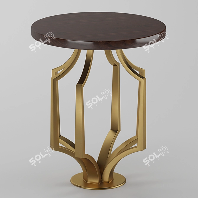 Modern Metal Coffee Table 3D model image 1