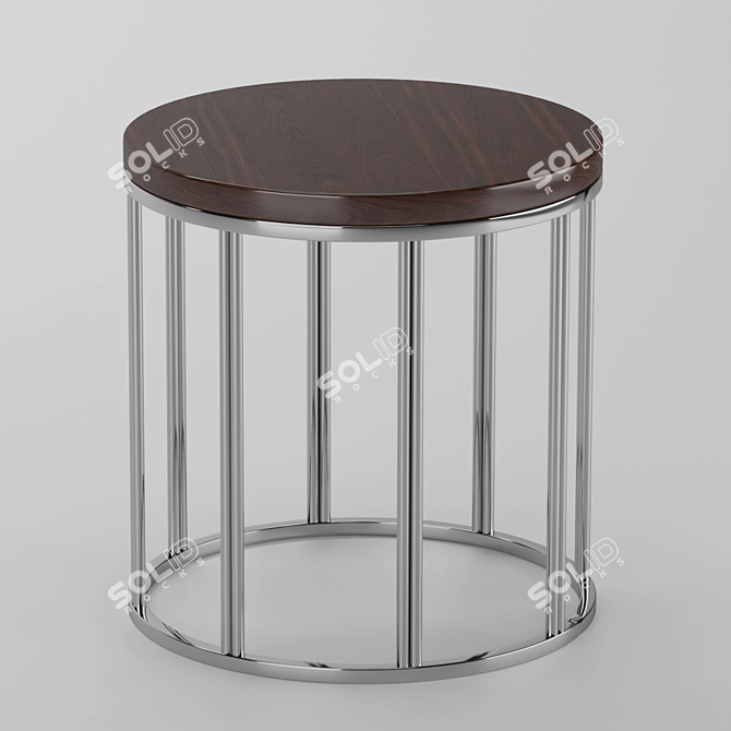 Sleek Metal Coffee Table 3D model image 1