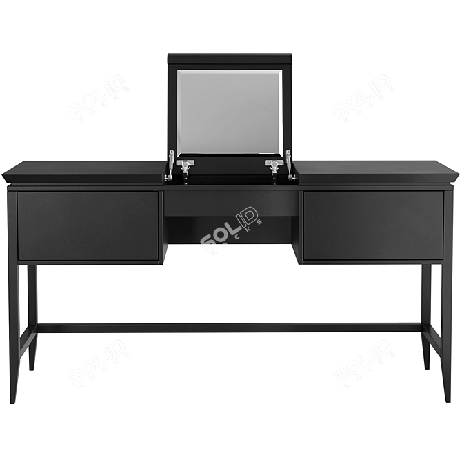 Austin Home Dressing Table with Mirror and Drawers 3D model image 2