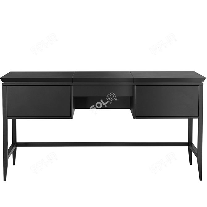 Austin Home Dressing Table with Mirror and Drawers 3D model image 3