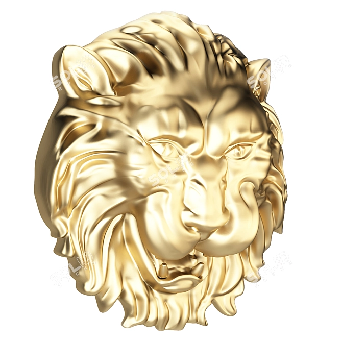  Majestic Lion Sculpture 3D model image 3