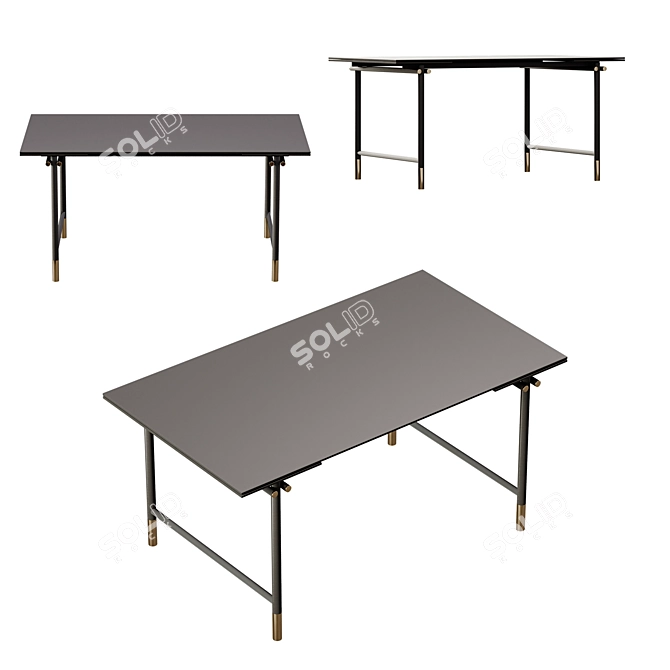 Contemporary Monogram Table 3D model image 1