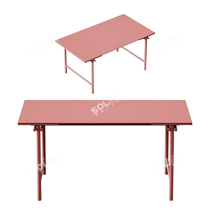 Contemporary Monogram Table 3D model image 2