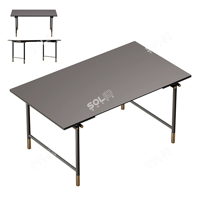 Contemporary Monogram Table 3D model image 3