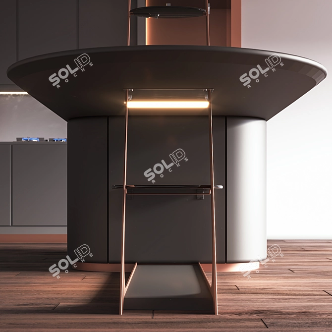 Modern Kitchen Set 2015 3D model image 7