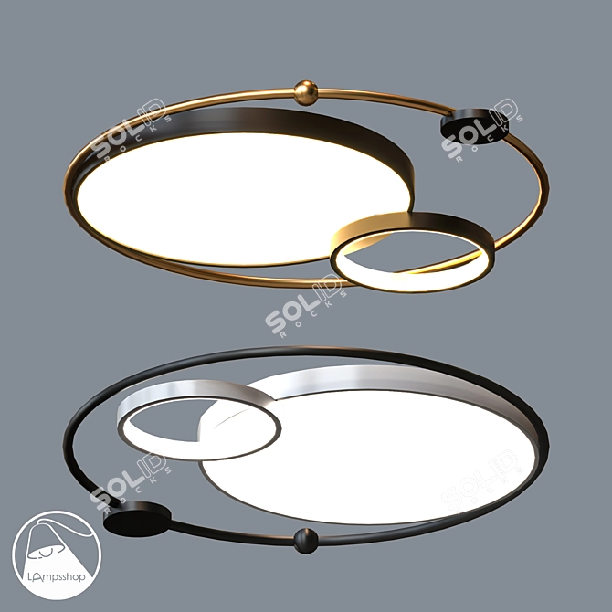 Platinum Chandelier: Chic and Elegant 3D model image 1