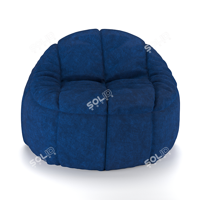 Cozy Lounge Armchair Puff 3D model image 2