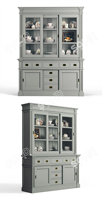 Transilvania Production DM045: Elegant Buffet with Versatile Finishes 3D model image 3