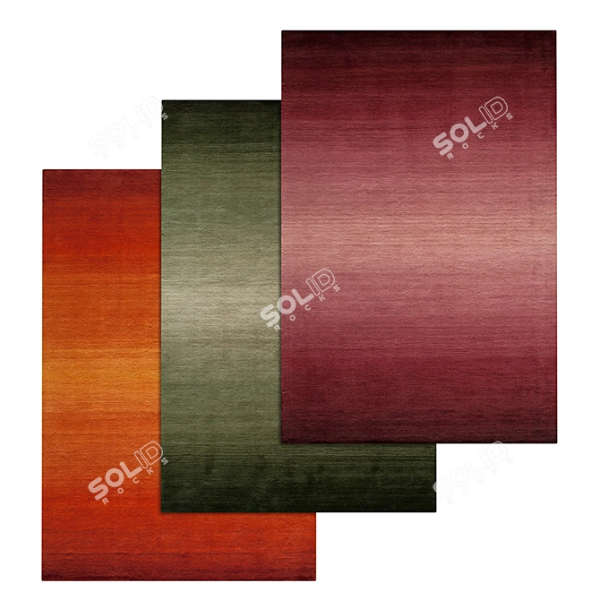 Luxury Rug Set: High-Quality Textures 3D model image 1