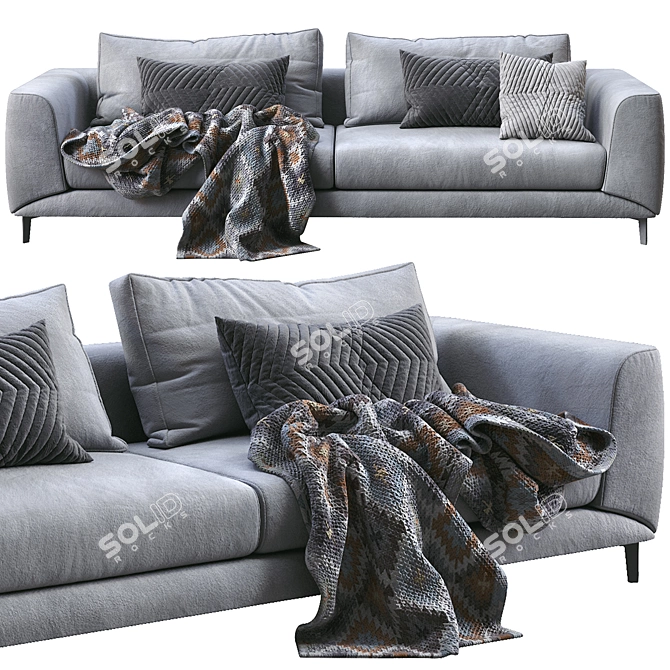 Modern Boconcept Fargo Sofa 3D model image 2