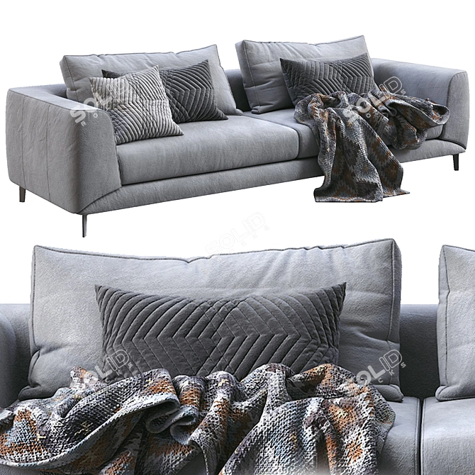 Modern Boconcept Fargo Sofa 3D model image 4