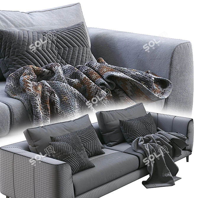 Modern Boconcept Fargo Sofa 3D model image 5