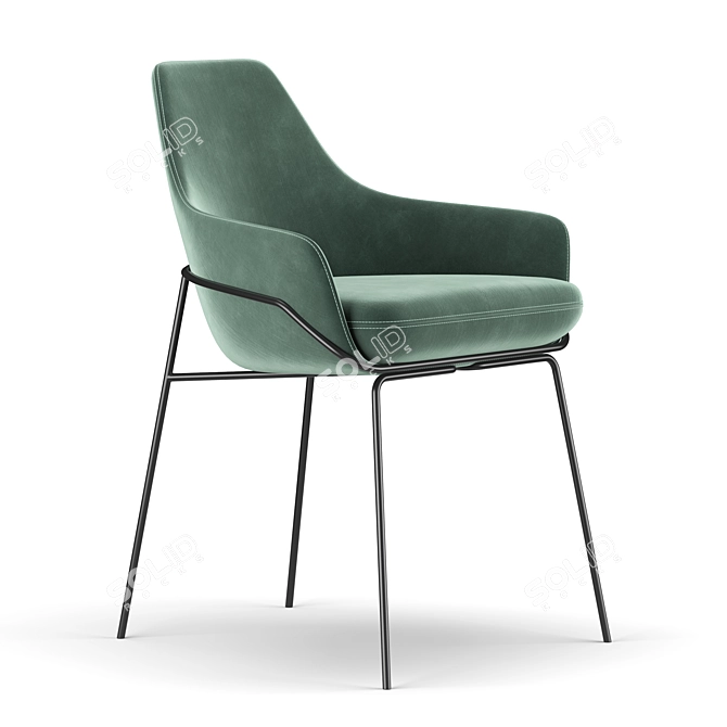 Elegant and Comfortable Jackie Chair 3D model image 1