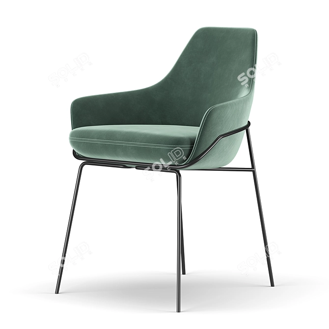 Elegant and Comfortable Jackie Chair 3D model image 3