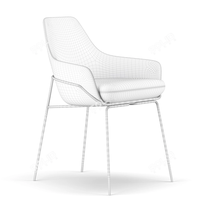 Elegant and Comfortable Jackie Chair 3D model image 4